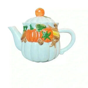 Asia Master Group Fall Tea Pot With Vegetables Pumpkins